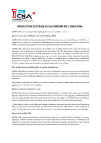 Résolution Générale du 2e Congrès de l'UNSA-ICNA