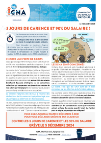 3 jours de carence et 90% du salaire