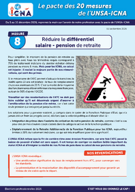 Mesure 8 : Réduire le différentiel salaire - pension de retraite