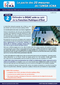 Mesure 2 : Défendre la DGAC unie au sein de la Fonction Publique d’État