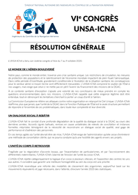 Résolution Générale du 6e Congrès de l'UNSA-ICNA