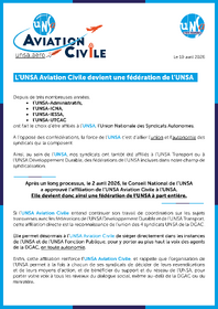 L’UNSA Aviation Civile devient une fédération de l’UNSA