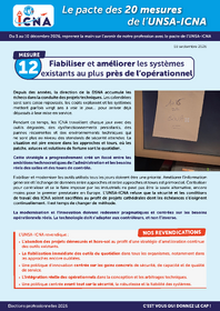 Mesure 12 : Fiabiliser et améliorer les systèmes existants au plus près de l’opérationnel