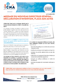 Message du nouveau Directeur Général : déclaration d’intention, place aux actes