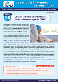 Mesure 16 : Obtenir le financement intégral de la prévoyance par la DGAC