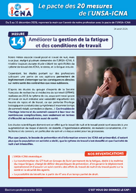 Mesure 14 : Améliorer la gestion de la fatigue et des conditions de travail