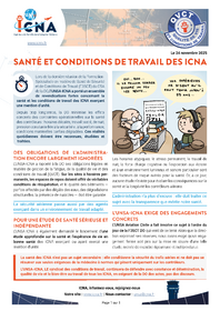 Santé et conditions de travail des ICNA