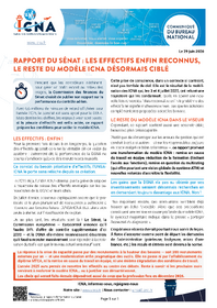 Rapport du Sénat : les effectifs enfin reconnus, le reste du modèle ICNA désormais ciblé
