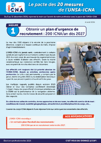 Mesure 1 : Obtenir un plan d’urgence de recrutement, 200 ICNA/an dès 2027