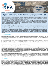 Options 2026 : ce qui s’est réellement négocié pour le CRNA-SO