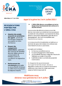 Appel à la grève les 3 et 4 juillet 2025 !