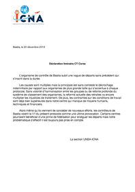 Déclaration liminaire CT Corse