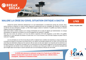 Malgré la crise du COVID, situation critique à Bastia