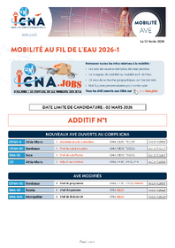 Mobilité au fil de l'eau 2026-1 - Additif n°1