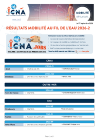 Résultats Mobilité au fil de l'eau 2026-2