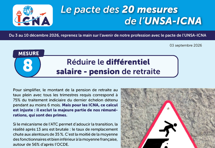 Mesure 8 : Réduire le différentiel salaire - pension de retraite