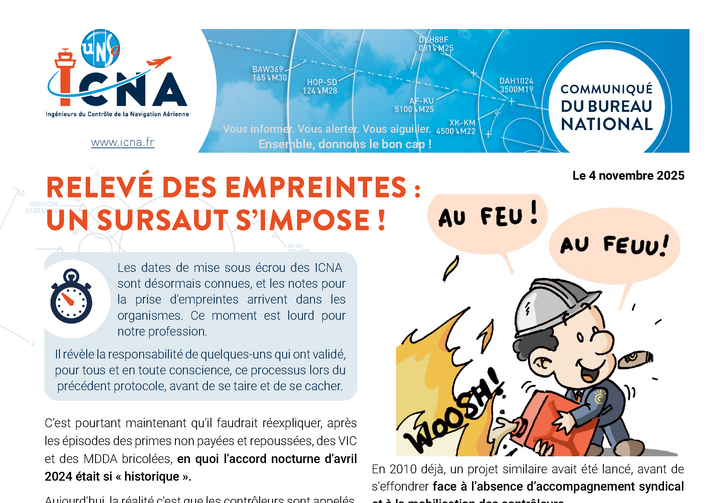 Relevé des empreintes : un sursaut s’impose !