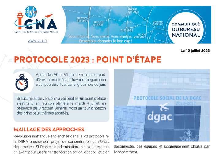 Protocole 2023 - Point d'étape