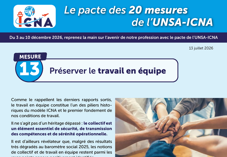 Mesure 13 : Préserver le travail en équipe