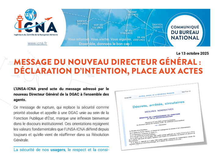 Message du nouveau Directeur Général : déclaration d’intention, place aux actes