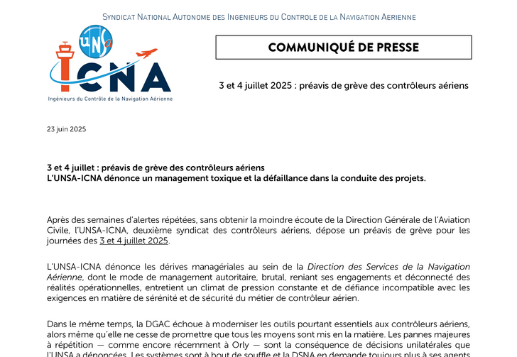 Communiqué de presse