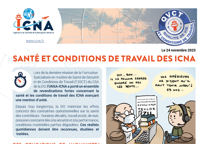 Santé et conditions de travail des ICNA