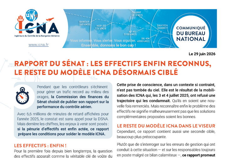 Rapport du Sénat : les effectifs enfin reconnus, le reste du modèle ICNA désormais ciblé