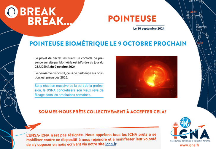 Pointeuse biométrique le 9 octobre prochain