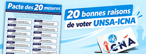 Le Pacte des 20 mesures de l'UNSA-ICNA