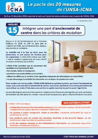 Mesure 15 : Intégrer une part d’ancienneté de centre dans les critères de mutation