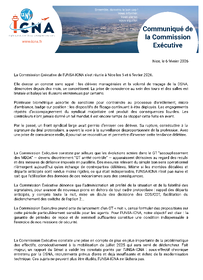 Communiqué de la Commission Exécutive
