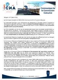 Communiqué de la Commission Exécutive