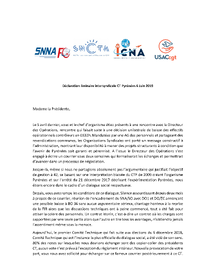 Déclaration liminaire lue avant de quitter le CT Pyrénées