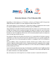 Déclaration liminaire du CT 17-12-2021