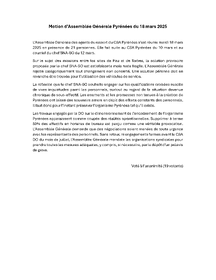 Motion d'AG Pyrénées du 18/03/2025