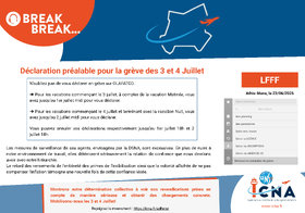 Déclaration préalable pour la grève des 3 et 4 Juillet 2025