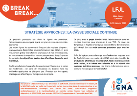 Stratégie Approches : La casse sociale continue