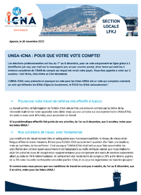 UNSA-ICNA : POUR QUE VOTRE VOTE COMPTE!