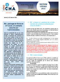 Point d'information sur les Réserves Opérationnelles
