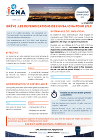 GRÈVE : LES REVENDICATIONS DE L’UNSA-ICNA POUR LFLC