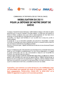 Communiqué intersyndical: mobilisons-nous lundi 20 Novembre