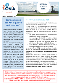 compte-rendu du comité de suivi des XP