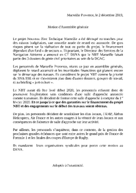 Motion d'assemblée générale Marseille Provence