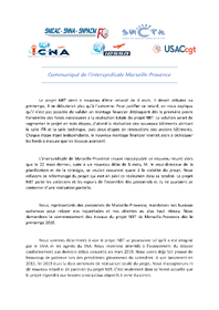 Projet de Nouveau Bloc Technique - Communiqué de l'intersyndicale Marseille-Provence