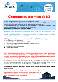 Chantage au maintien de DZ