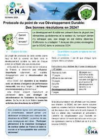 Protocole du point de vue Développement Durable