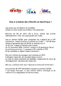 Stop à la baisse des effectifs en Martinique !