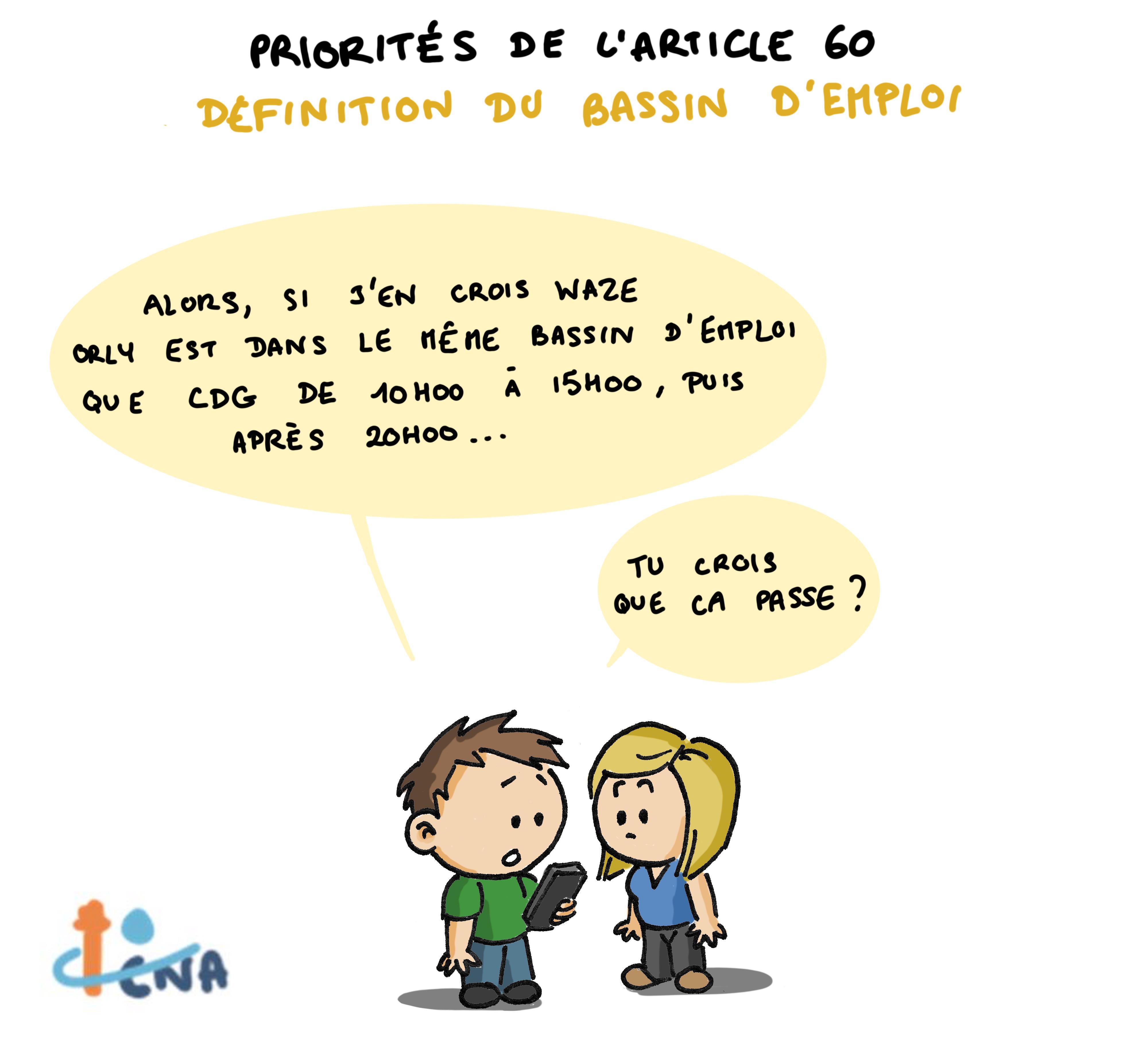 Priorités de l'article 60 : définition du bassin d'emploi